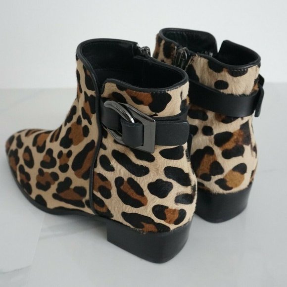 Aquatalia Leopard Women's Ankle Boots Brown